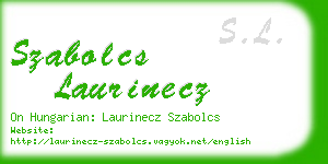 szabolcs laurinecz business card